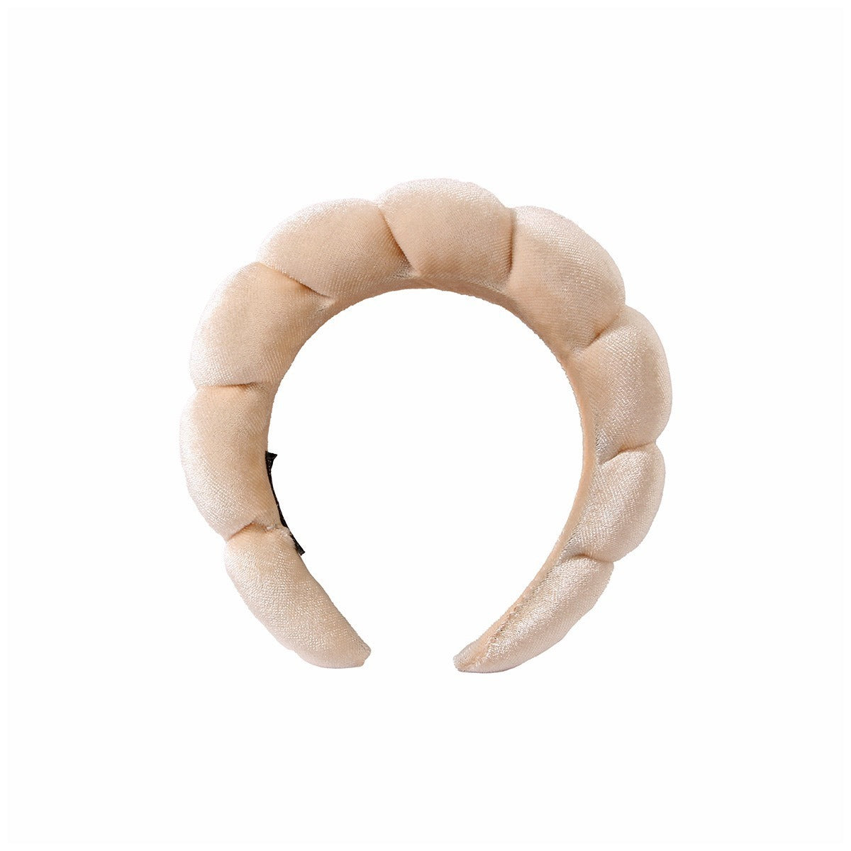 A Golden Velvet Cloud Headband Women's High Cranium Top Wash Headband Simple Solid Color Versatile Headband Hair Accessories
