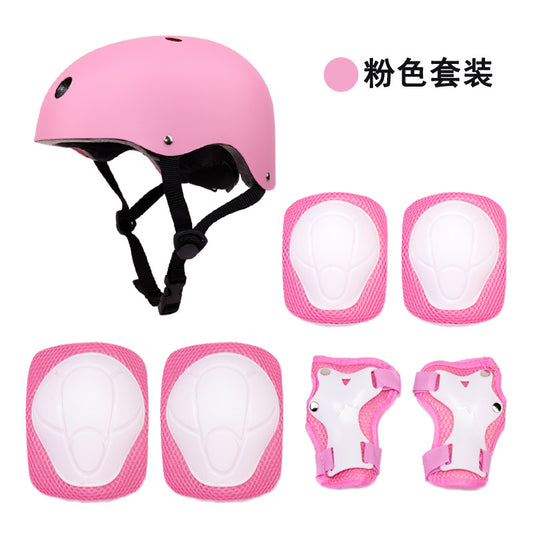A Children's Roller Skating Helmet and Protective Gear Set