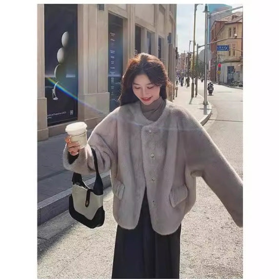 A faux fur jacket