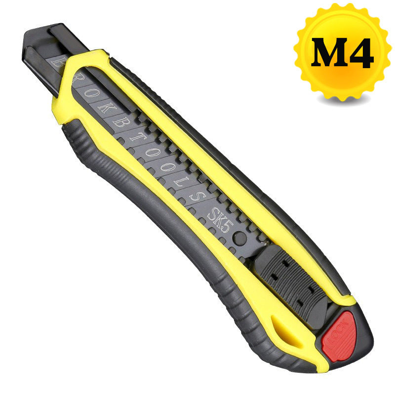 A plastic utility knife black blade blade large unpacking express unpacking paper cutting wallpaper knife thickened high carbon steel wholesale