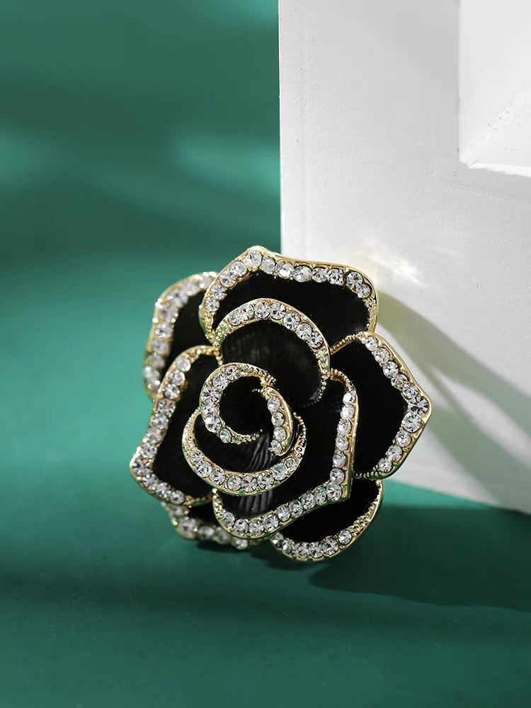 A Camellia brooch, high-end retro small fragrant brooch, cute silk scarf buckle, pin, high-end clothing batch women - Mixbatch