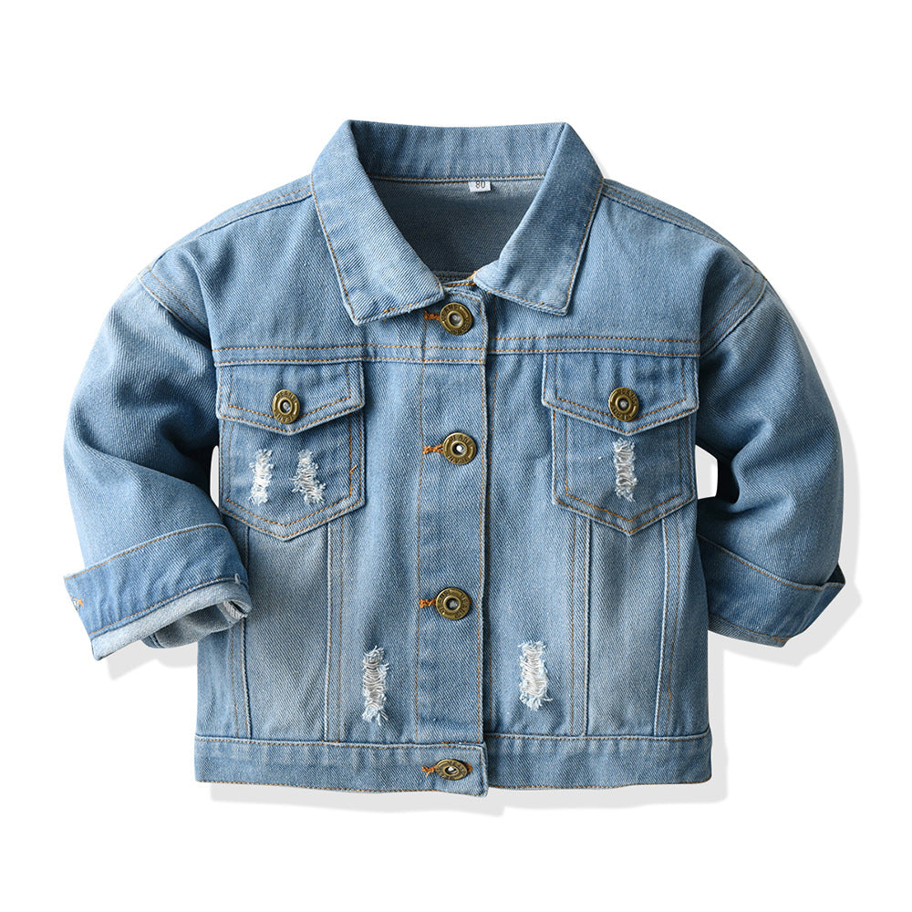 A children's tie-dye denim jacket