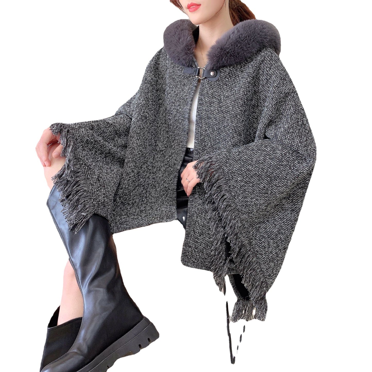 A faux fur jacket