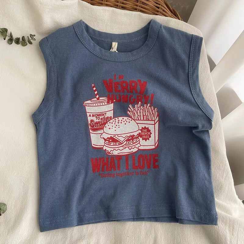 A children's pure cotton vest summer thin - Mixbatch