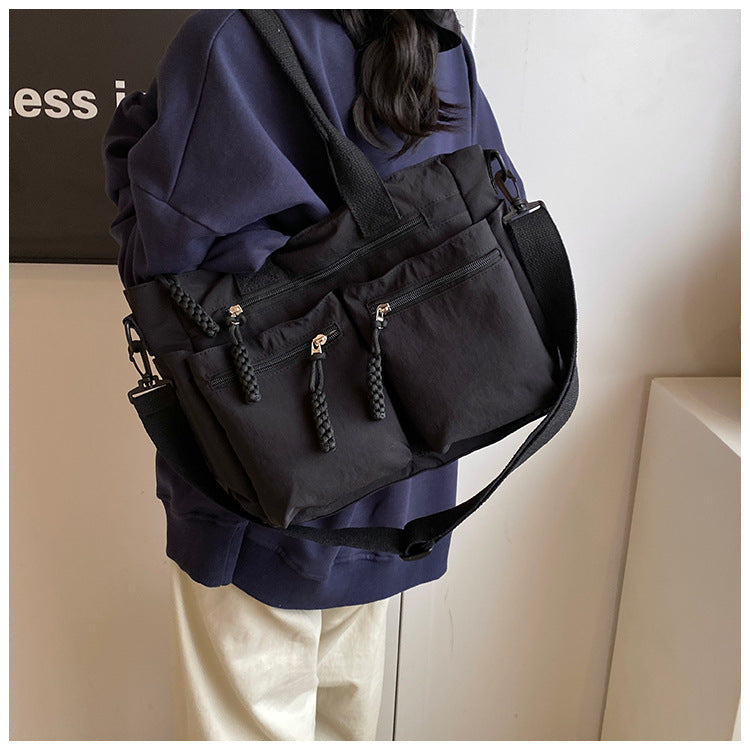 A nylon shoulder bag