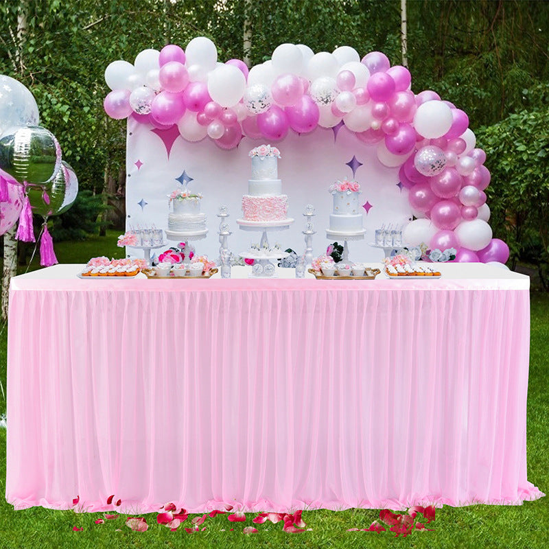 A Table curtain table circumference
