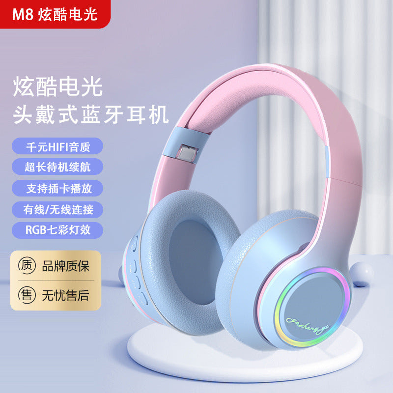 A wireless bluetooth headset