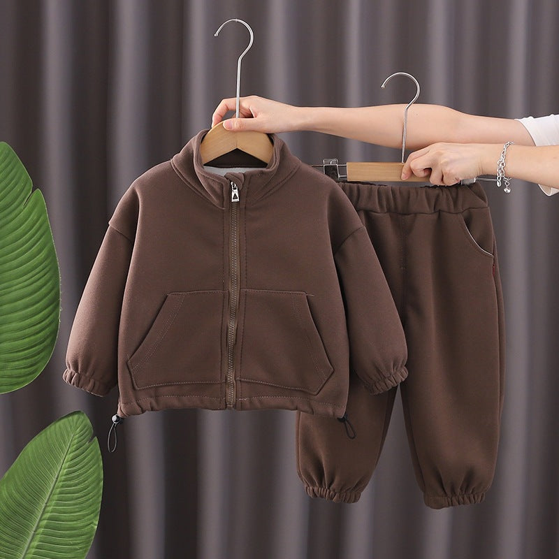 A children's long-sleeved suit