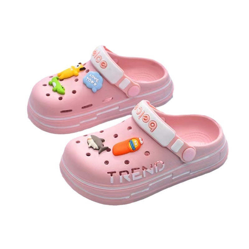 A non-slip children's slippers summer boys and girls cool slippers girls children baby hole shoes