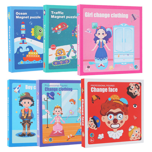 A children's magnetic puzzle toy