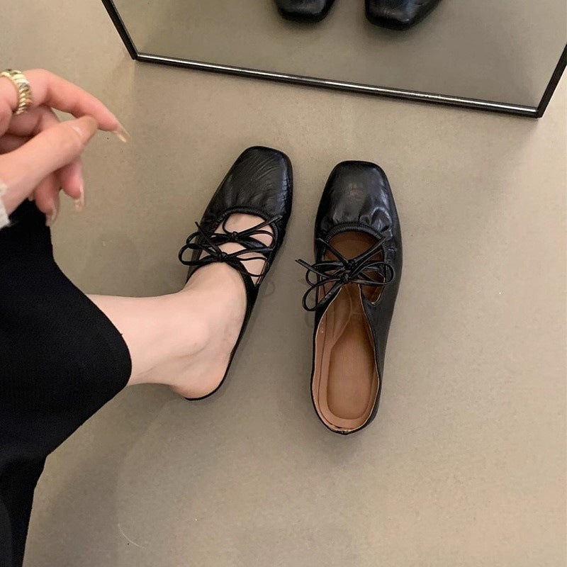 A half slippers women wear cool slippers in summer