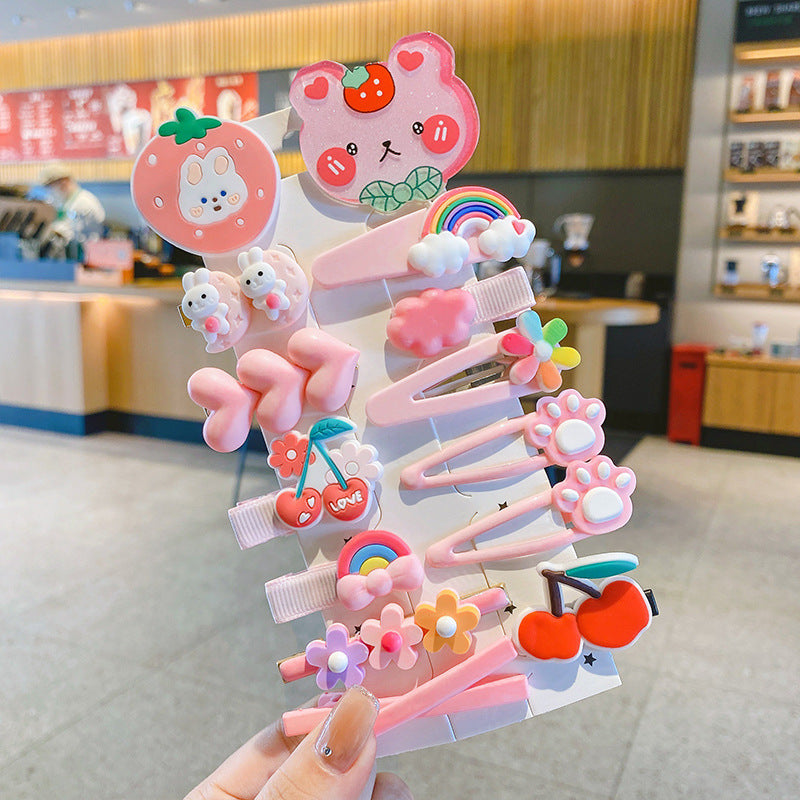 A children's hairpin stall set wholesale summer little girl hairpin cute girl broken hairpin headdress