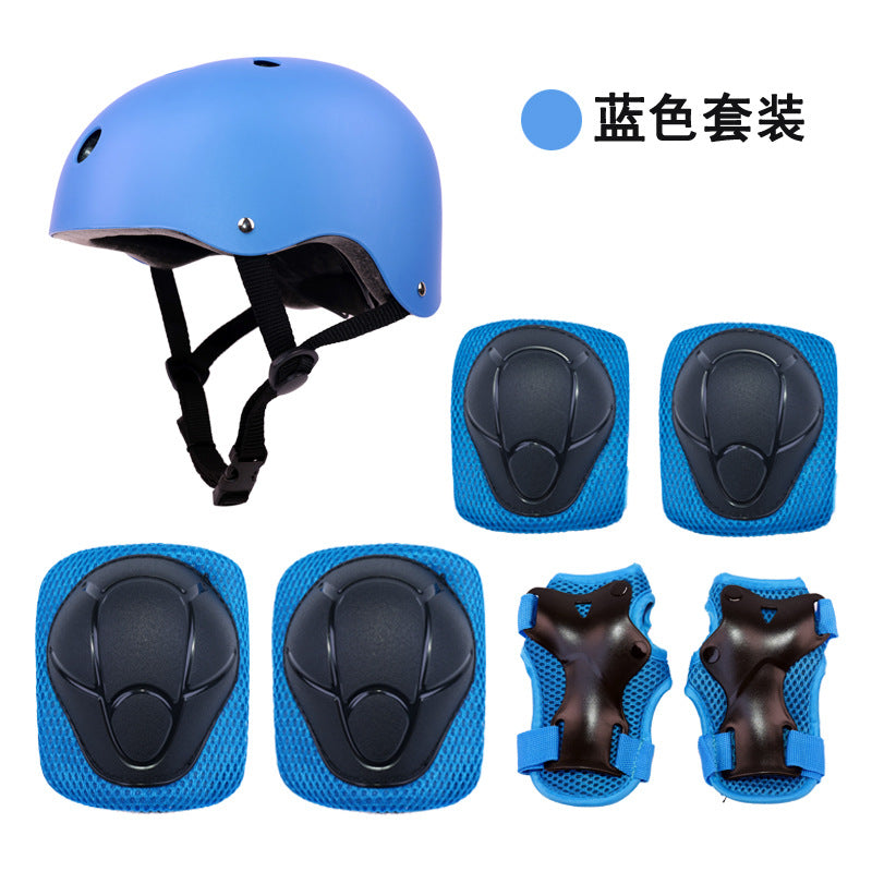 A Children's Roller Skating Helmet and Protective Gear Set