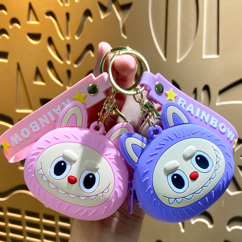 A cartoon cute rabub change bag children's small gift key chain pendant card - Mixbatch