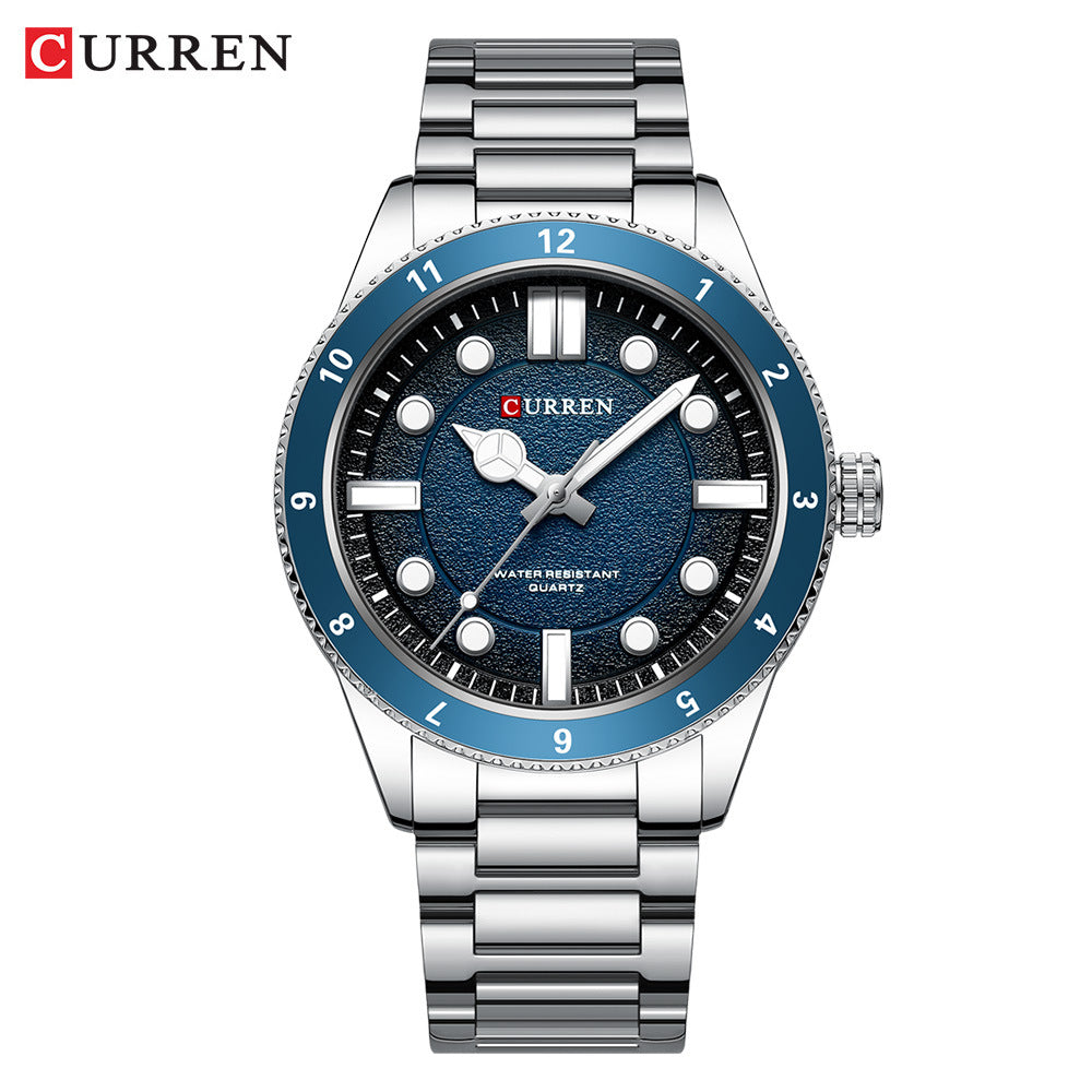 A 8450 Cross-border Simple Men's Watch Waterproof Steel Belt Men's Business Quartz Watch Men's Watch