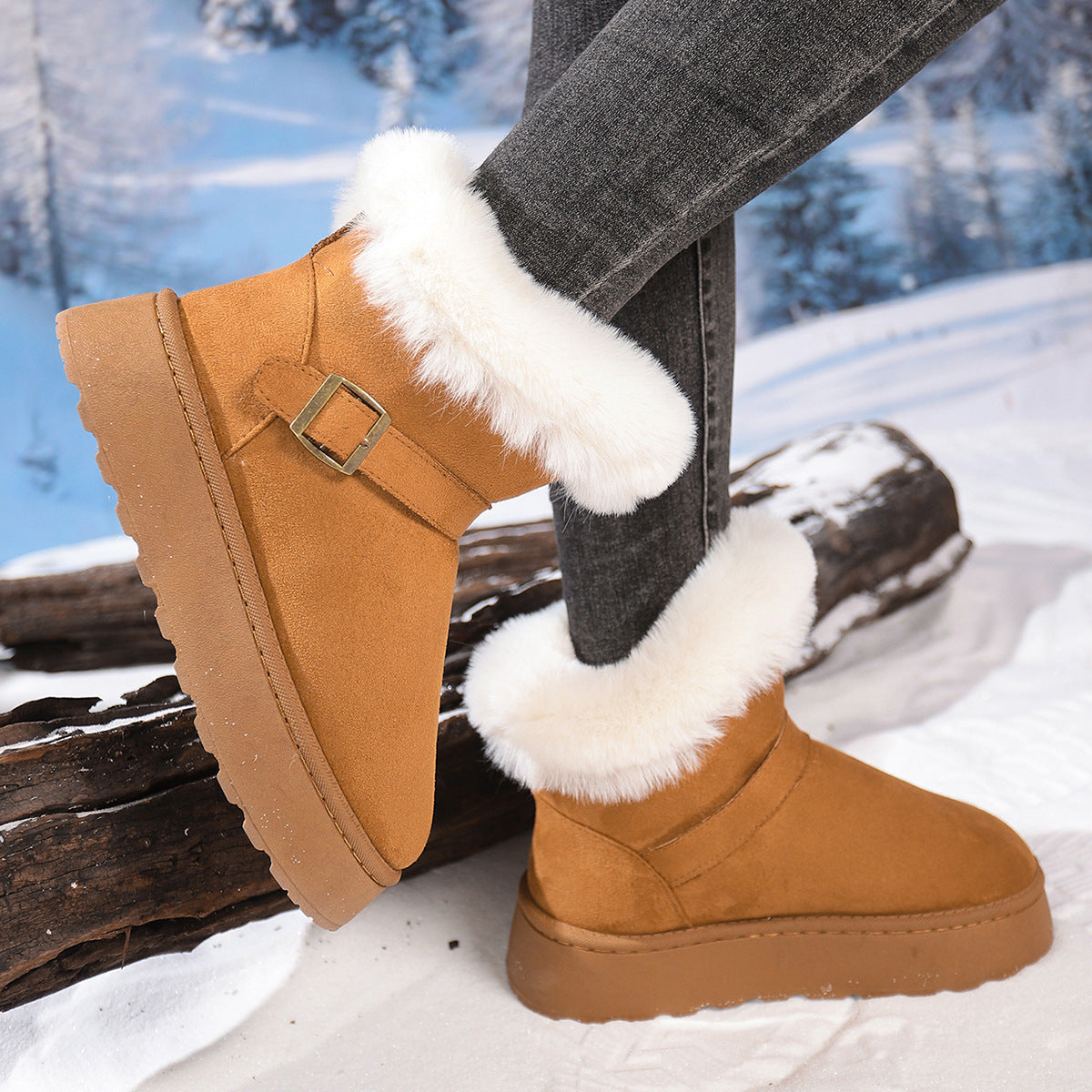 A warm snow boot
