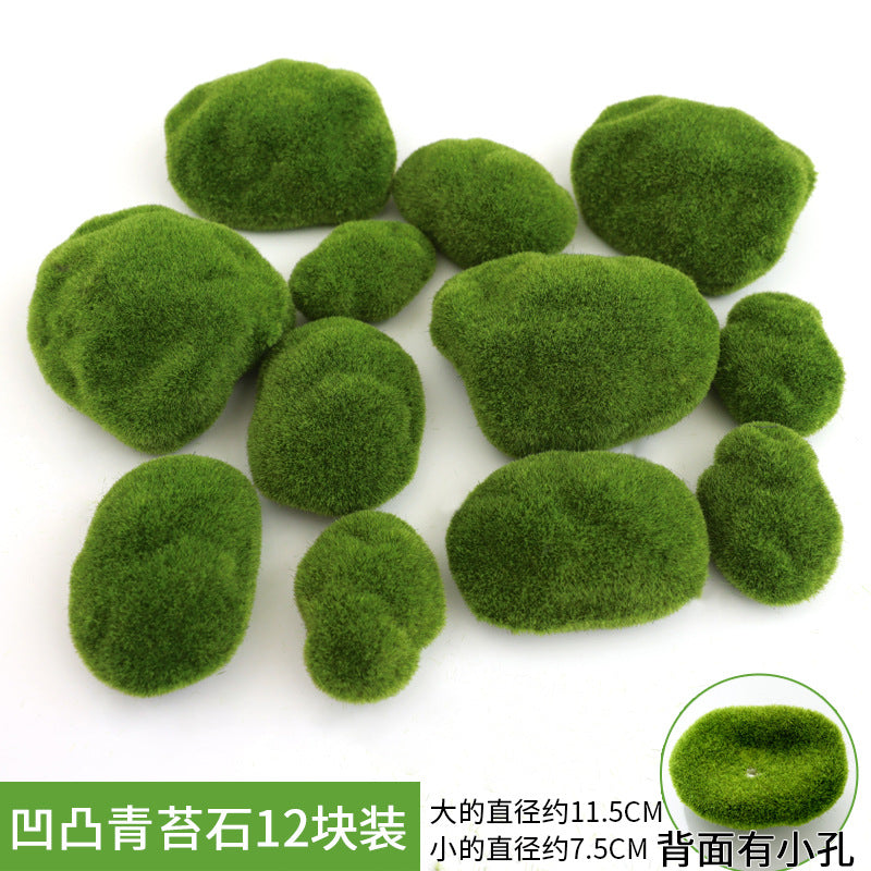 A simulated plant wall accessories with grass decoration background wall simulated moss stone moss moss hair planting stone