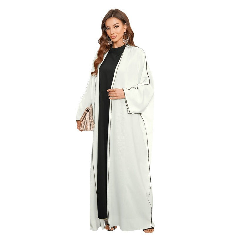 New women's clothing fashionable and elegant solid color cardigan dress robe - Mixbatch