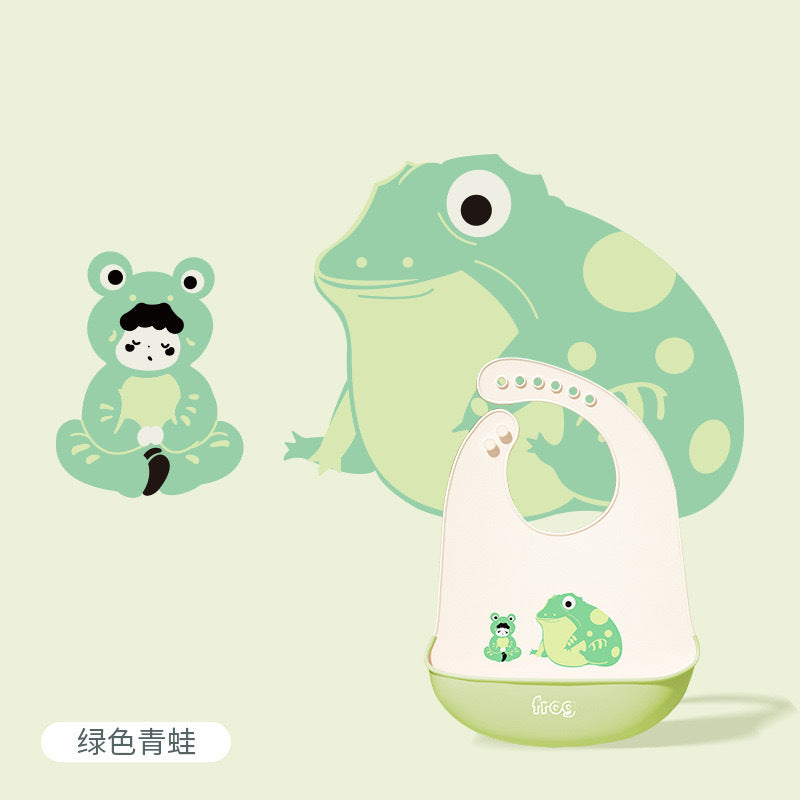 Baby silicone bibs, baby eating bibs, waterproof rice pockets,saliva napkins 0.08kg - Mixbatch