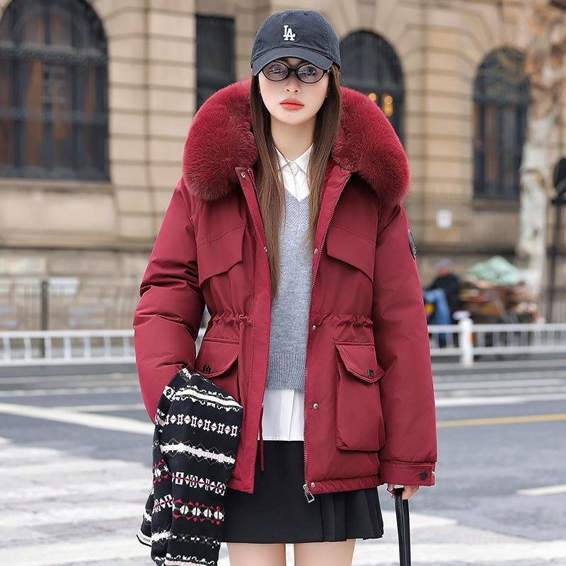 A Fleece-Lined Thickened Warm Jacket