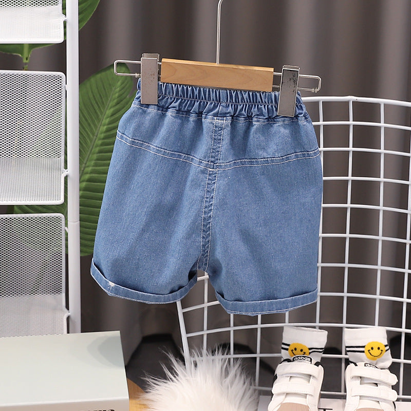 A boys short-sleeved POLO shirt new summer clothes medium and small children's babies foreign style Internet celebrity trend children's lapel clothes