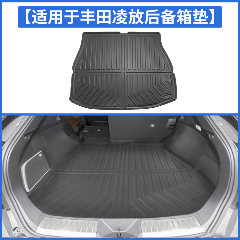 A car trunk floor mat