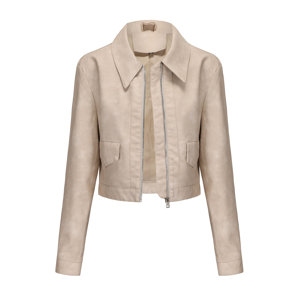 A women's leather jacket