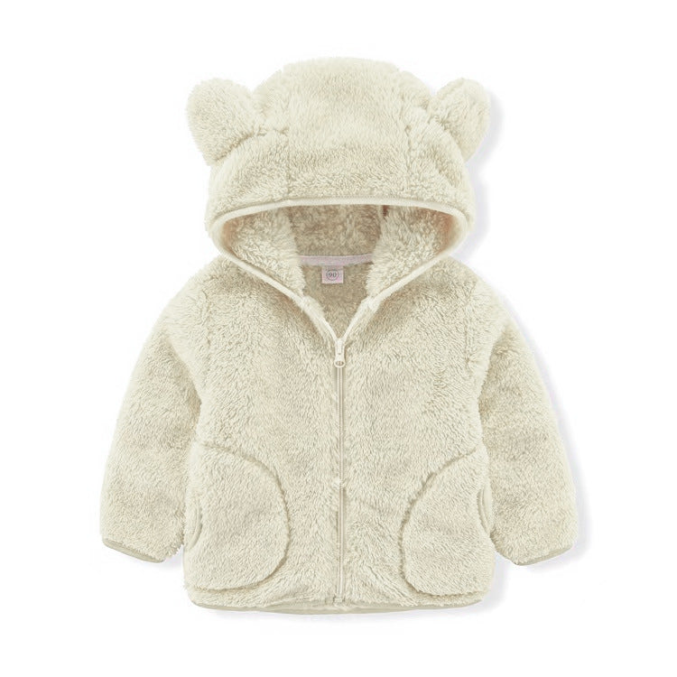 A children's warm fleece jacket for winter