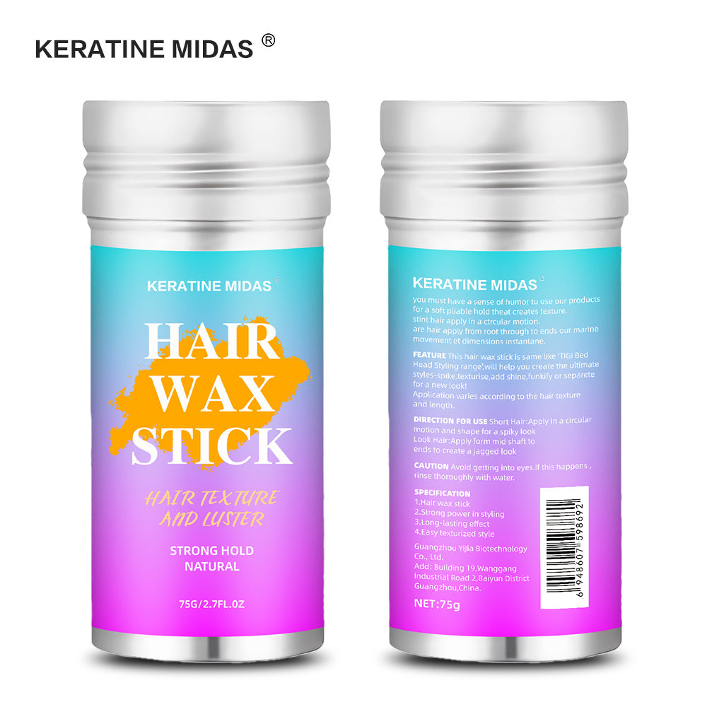 A Keratine Midas 75G styling hair wax stick for men and women styling frizzy broken hair finishing cream styling aluminum can hair - Mixbatch