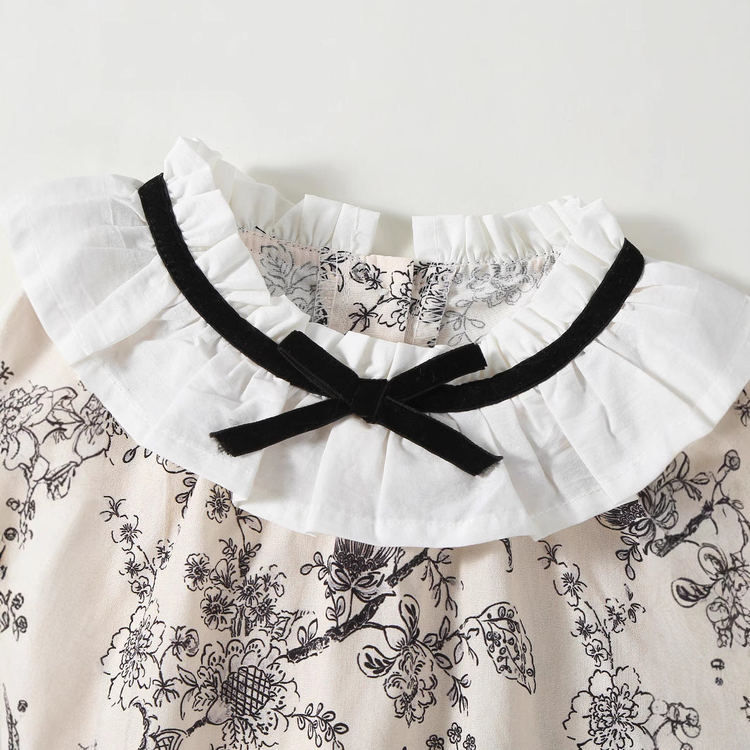 A New summer baby clothes baby girl floral triangle fart pants two-piece baby pants set