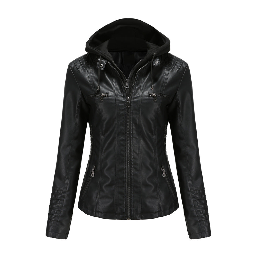 A Ladies PU Leather Jacket