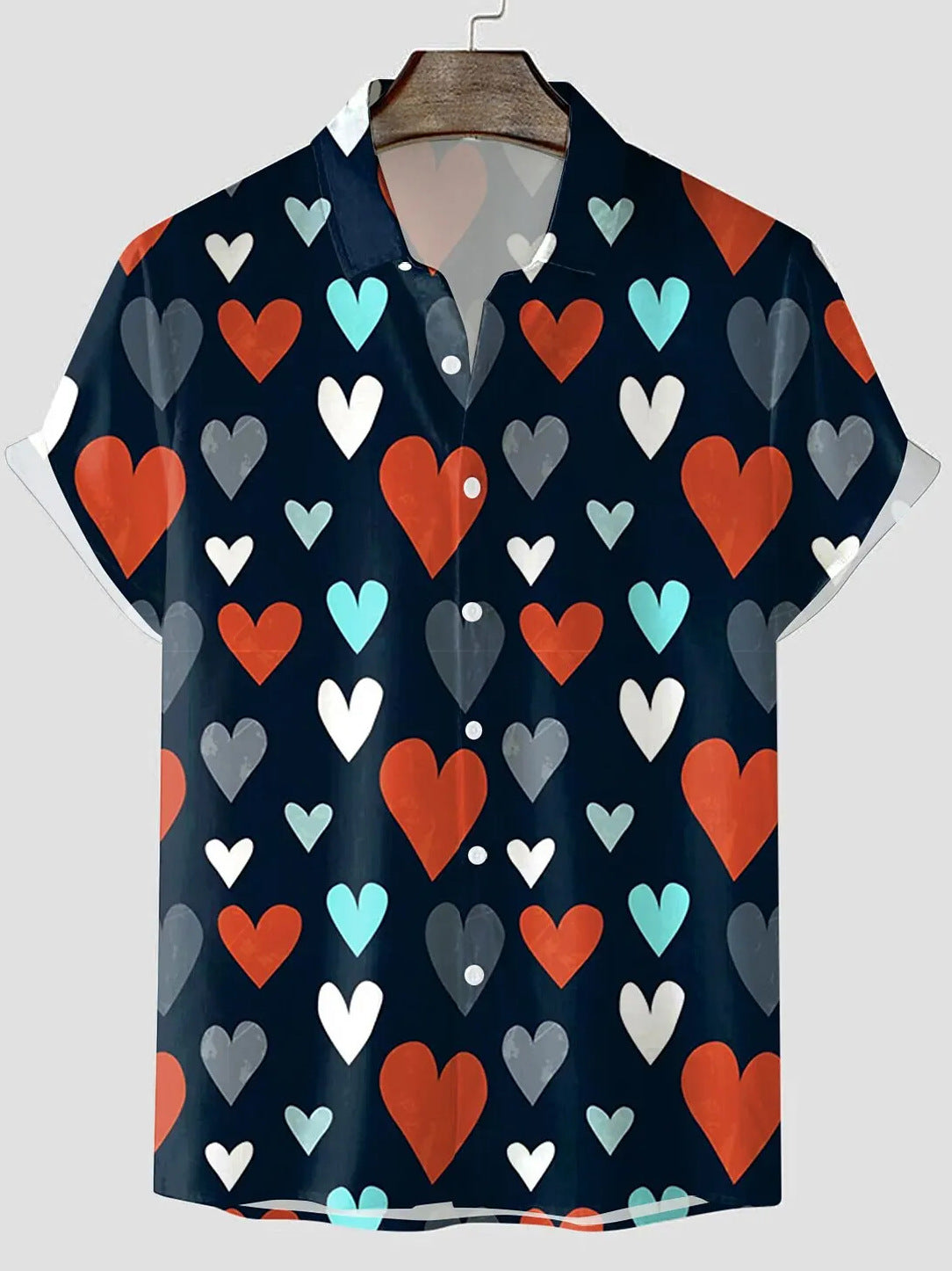 A love pattern short sleeve shirt