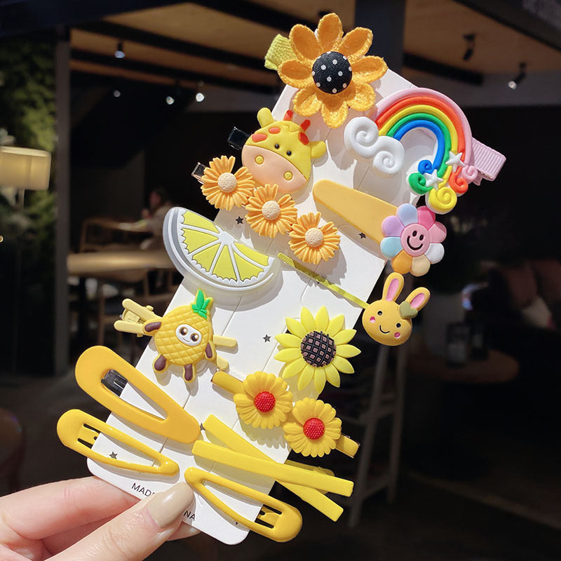 A children's hairpin stall set wholesale summer little girl hairpin cute girl broken hairpin headdress