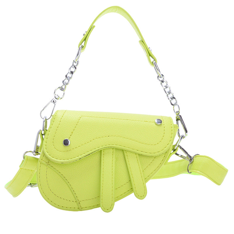 A Korean version of foreign style small fragrant style girl handbag fashionable new boys and girls saddle bag mini baby shoulder bag