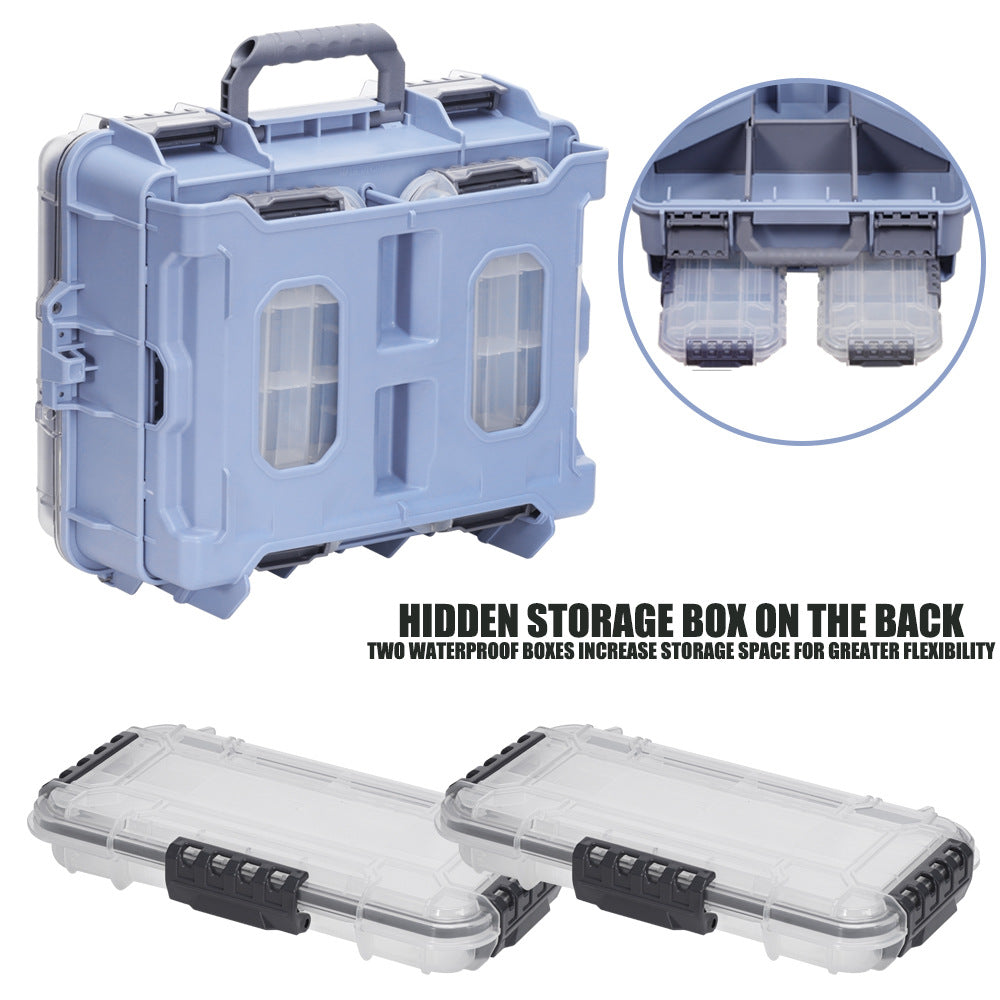 A Waterproof Fishing Toolbox – Double-layer, Large Storage for Lures & Accessories