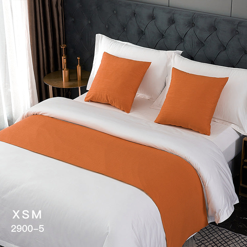 A hotel bedside towel decoration