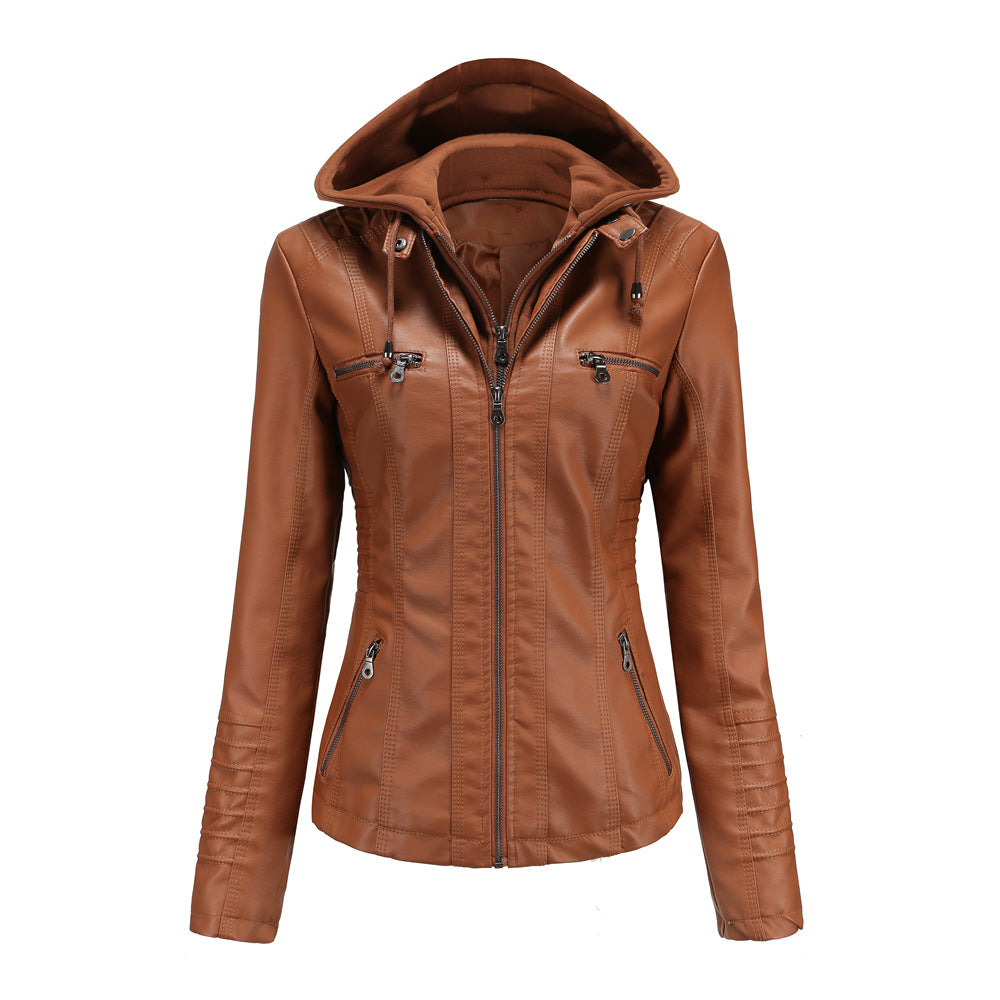 A Ladies PU Leather Jacket