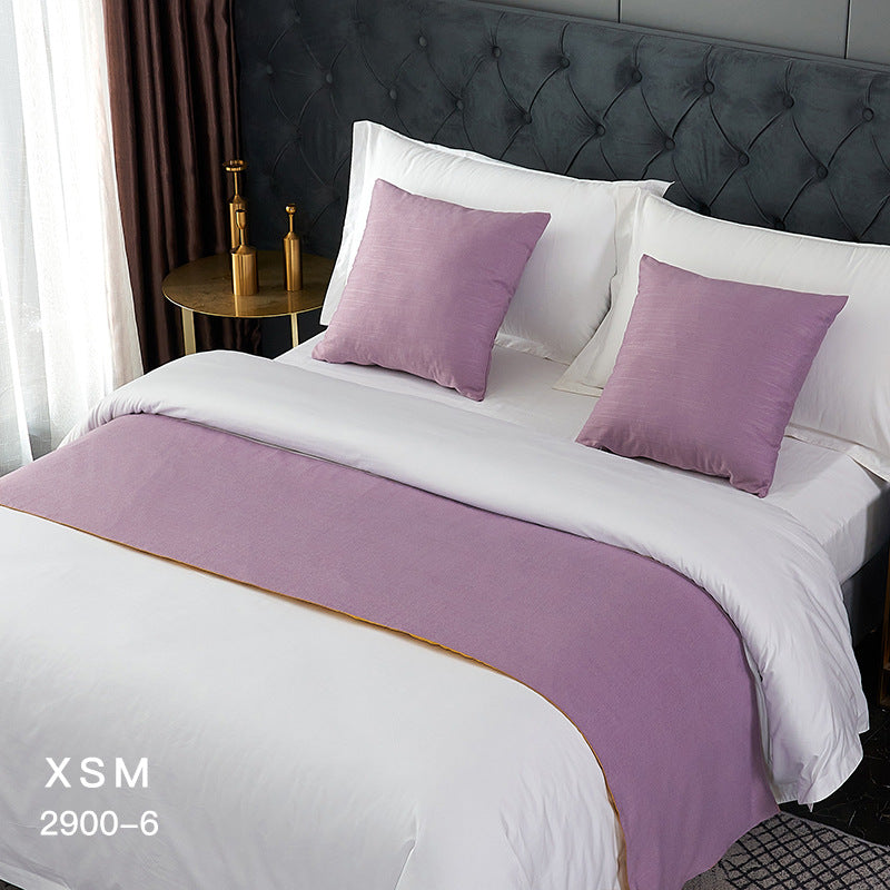 A hotel bedside towel decoration