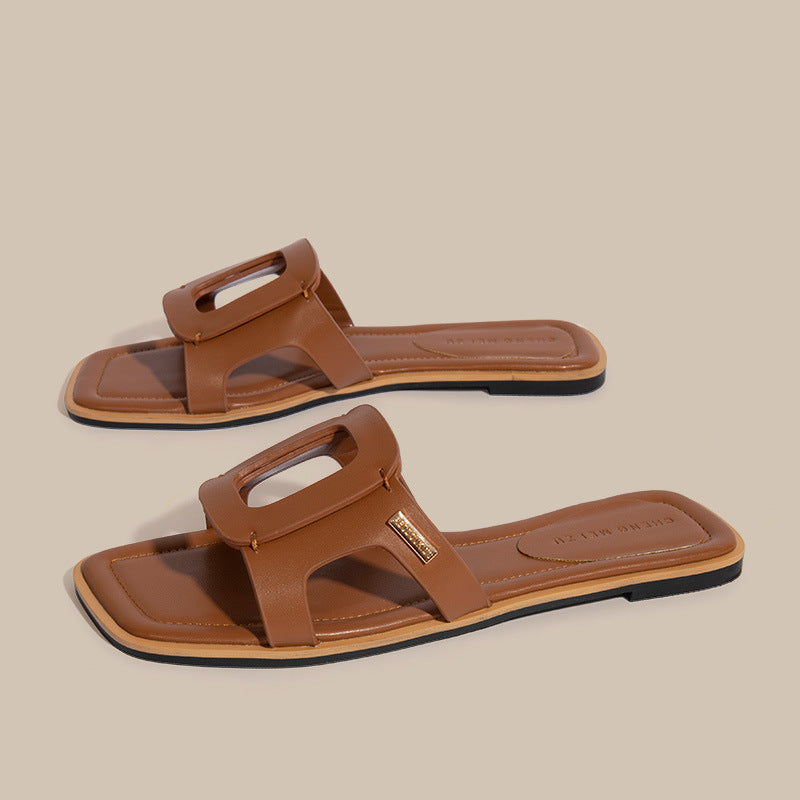 A slippers ladies summer flat beach sandals