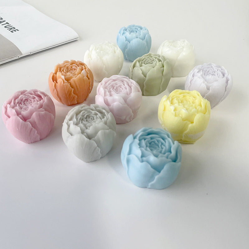 A flower candle silicone mold