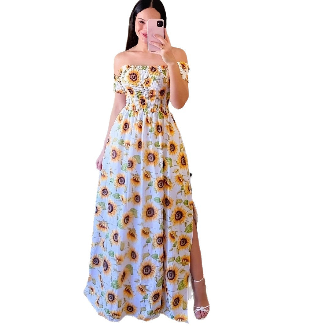 A printed dress