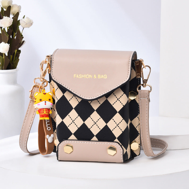 A live broadcast new mini mobile phone bag Internet celebrity live broadcast bag fashion shoulder messenger bag retro small bag - Mixbatch