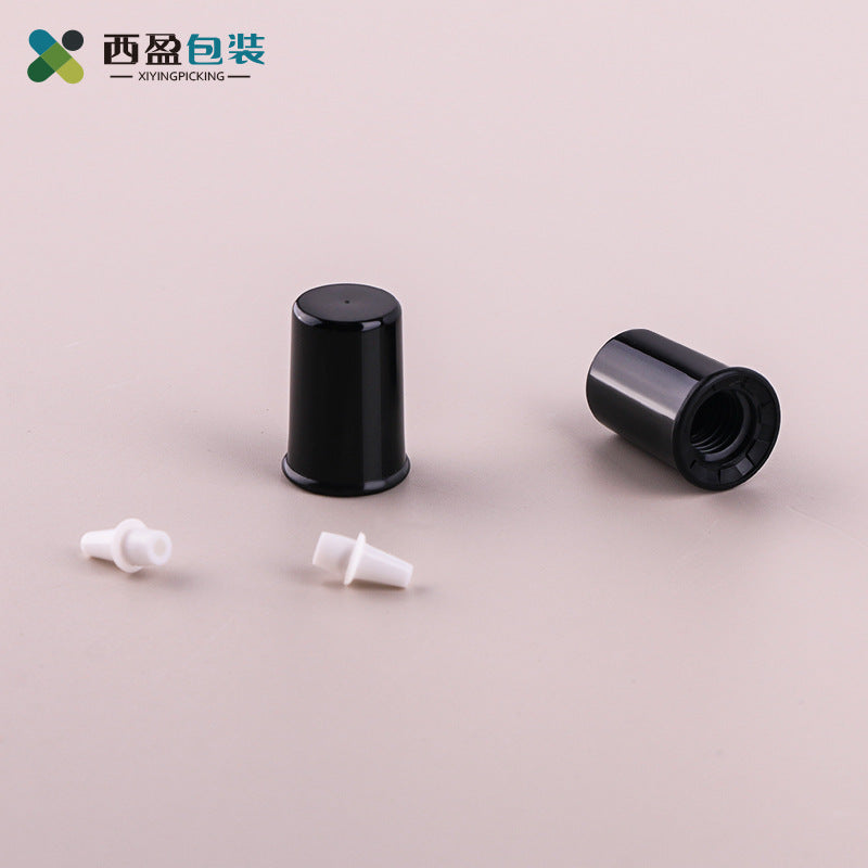A 20g brown eye cream tube with plastic black cover pickle green facial cleanser hose, cosmetic plastic packaging bottle - Mixbatch