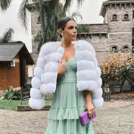 A warm faux fur jacket