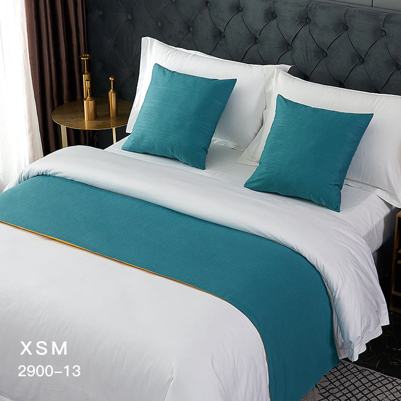 A hotel bedside towel decoration