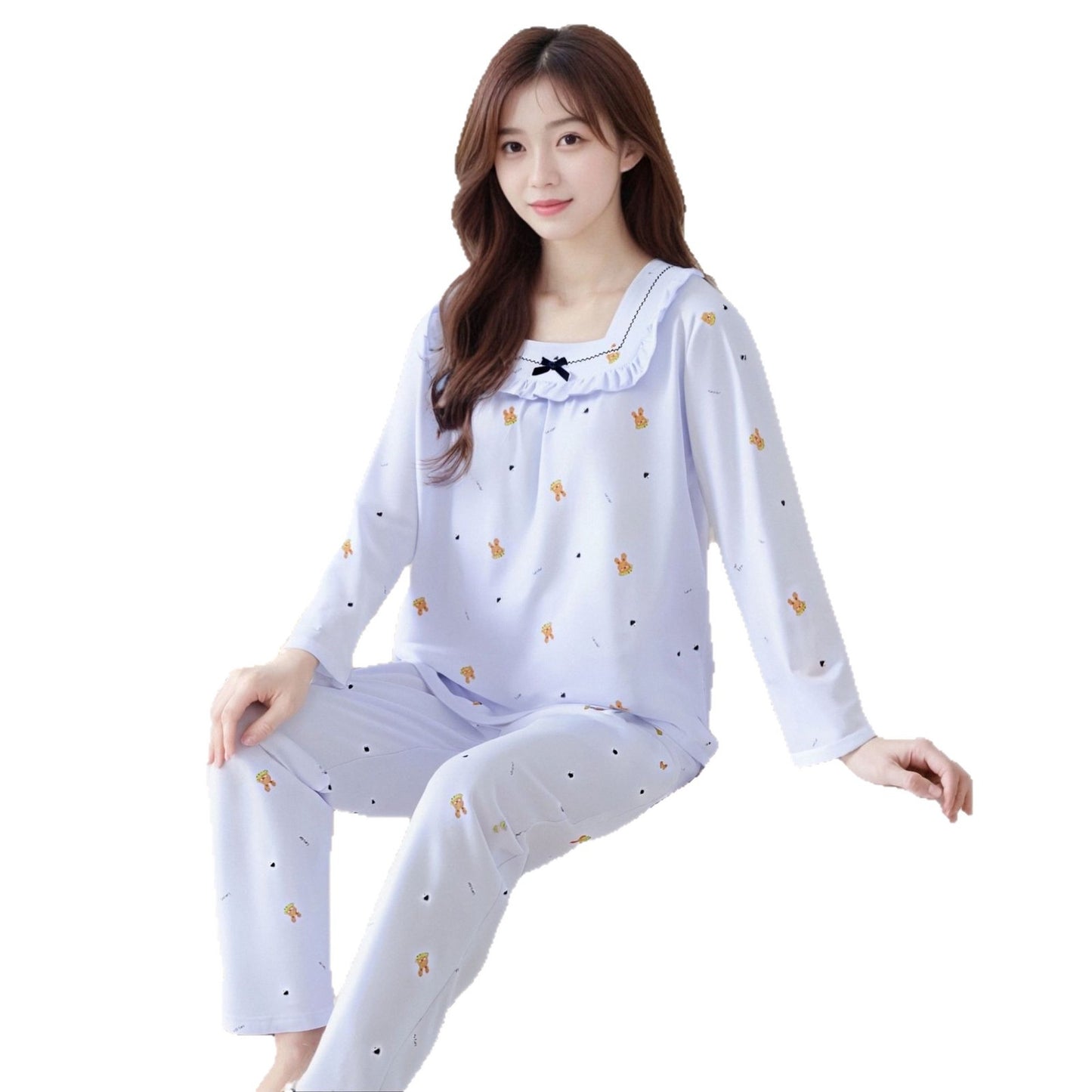 A long-sleeved trousers pajama set