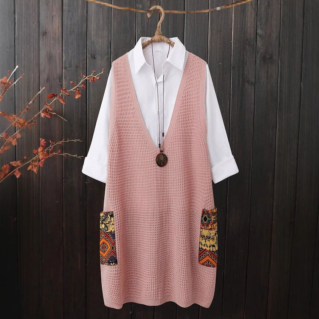 A knitted dress