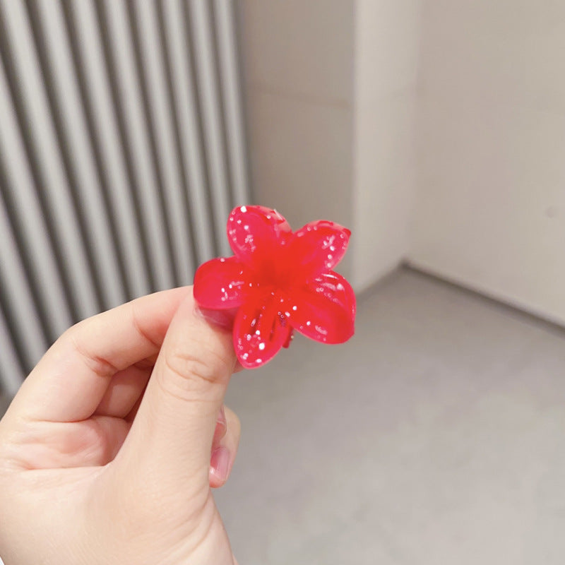 A egg flower hairpin gradual change Bauhinia back head grab clip temperament shark clip