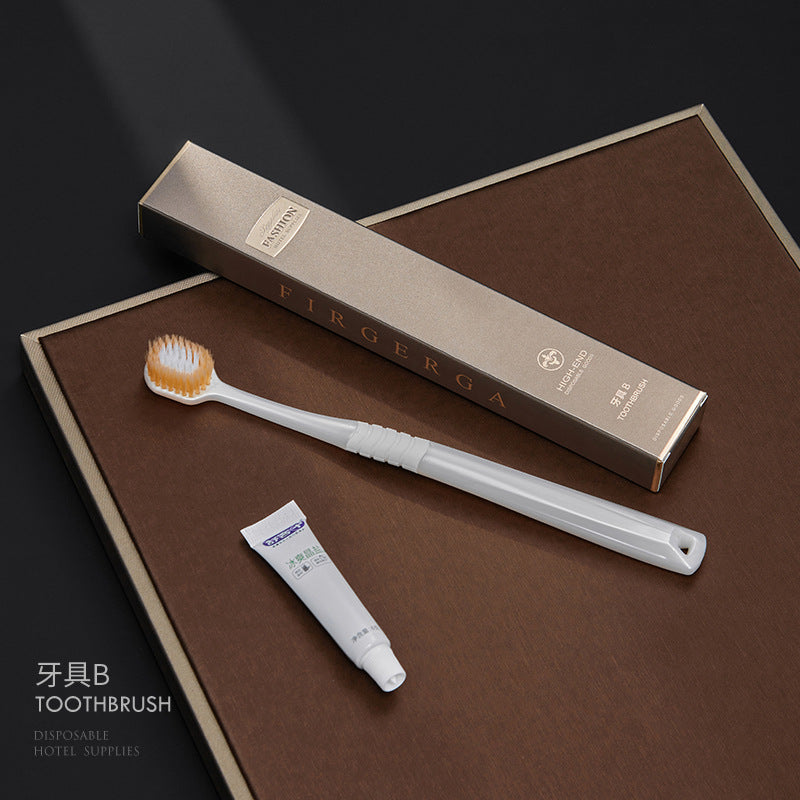 Hotel disposable toiletries Hotel special toothbrush with toothpaste set