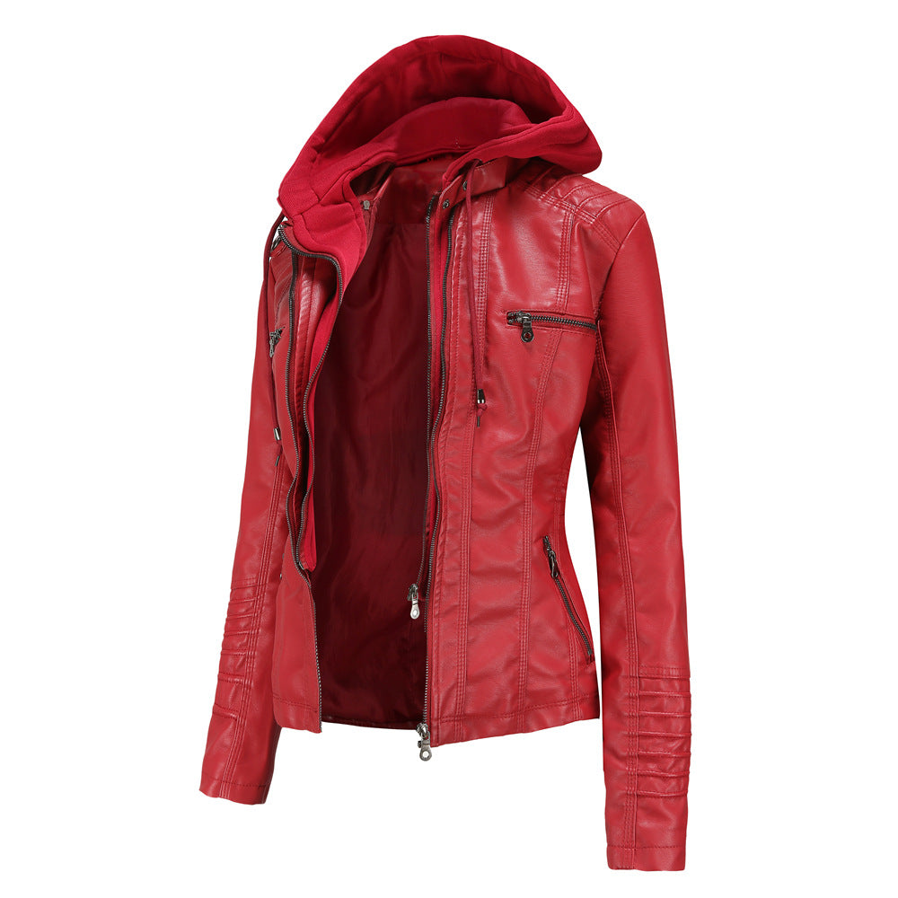 A Ladies PU Leather Jacket